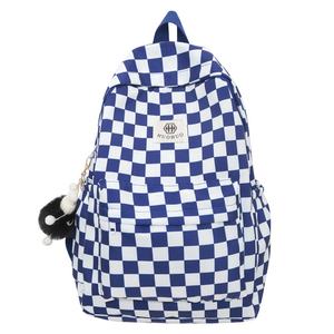 Version coréenne de ins rétro classique hit couleur plaid mâle et femelle couples étudiant sac à dos japonais sauvage cartable femme - Product Image 1
