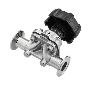 Válvula de diafragma manual de aço inoxidável tri braçadeira SS316 com EPDM PTFE - Product Image 2