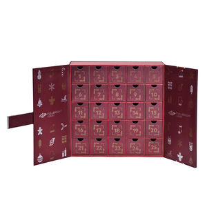 手作りハード段ボールアートペーパーパッキングボックスパーソナライズカスタムロゴアドベントカレンダー引き出しボックス付きギフトボックス - Product Image 2