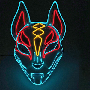La volpe di Halloween 2023 ha portato maschere per feste illuminate maschera per gioco Cosplay di Halloween oggetti di scena per feste e feste - Product Image 6