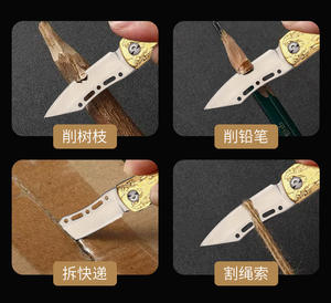 Couteau pliant en acier inoxydable pour l'extérieur, couteau de camping, d'escalade, d'autodéfense, de chasse, outils multi-usages EDC - Product Image 4