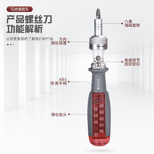 Multifunctional Ratcheting <b>Screwdriver</b> Set S2 Alloy Bits 10 In 1 Rotating Head For Diy Repair Tools - Product Image 4
