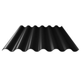 Feuille de toiture <span class=keywords><strong>noire</strong></span> en tôle profilée <span class=keywords><strong>ondulée</strong></span> de 1050mm - Product Image 2