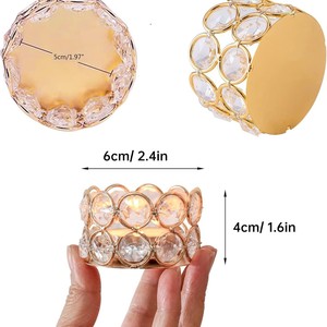 Bougeoirs en cristal <span class=keywords><strong>Chandelier</strong></span> chauffe-plat pour mariage Saint Valentin Décoration de fête Décoration intérieure Boîte cadeau Bougies Lanternes Bougies - Product Image 6