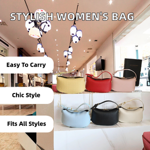 กระเป๋าถือผู้หญิงสไตล์วินเทจ รุ่นใหม่ปี 2025 สีพื้น เรียบง่าย ทันสมัย สวยหรู วัสดุ PU ปิดซิป สายสะพายเดี่ยว ทนทาน - Product Image 2