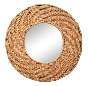 Miroir jonc de mer de haute qualité naturel fait à la main maison mur décoratif Design moderne naturel Vintage luxe en gros - Product Image 4