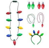 Collier Ampoule Lumineuse – Accessoire de Noël, Fêtes, Halloween – Cadeau de Fête pour Hommes et Femmes – Décoration Amusante