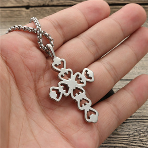 <b>Cross</b> Pendant Necklace Stainless Steel Unisex Fashion Jewelry Gift European Style - Product Image 4