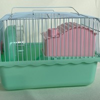 Cage à hamster en plastique double étage style minimaliste facile à nettoyer, jouets et accessoires pour hamsters, vente en gros usine Chongbo