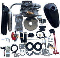Kit moteur de vélo à 2 temps ZEDA 80cc, 2 bougies d'allumage, CDI, essence