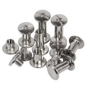 M3 M4 M5 <span class=keywords><strong>2Mm</strong></span> Nữ Nam Thép Không Gỉ Chữ Thập Rãnh Dome Đầu Dây Xích Đinh Tán Ràng Buộc Chicago Vít Cho Cuốn Sách Túi Xách - Product Image 3