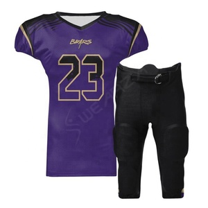 Venta al por mayor por encargo barato sublimación hombres uniforme de fútbol americano innovador por encargo uniforme de fútbol juvenil - Product Image 3
