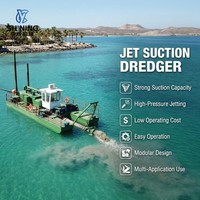 Drague industrielle à aspiration par jet, profondeur de dragage de 15 m, pour l'extraction de sable de rivière, le désassainissement des étangs et les travaux de dragage des eaux intérieures