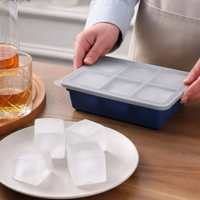 Bac à glaçons en plastique avec couvercle, moule à glace en silicone sans BPA, réutilisable, pour la maison, la cuisine, le bar, les boissons