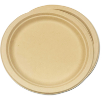 Assiettes à compartiments en bagasse de canne à sucre Bofa, jetables, biodégradables, qualité alimentaire, logo personnalisé, pour restaurant de restauration rapide moderne