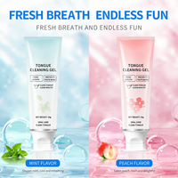 Gel Limpiador de Lengua Prebiótico con Burbujas de Oxígeno, Limpieza Profunda de la Lengua, Refresca el Aliento, Gel para el Cuidado Bucal 45g, Dos Sabores, OEM Personalizado, Venta al Por Mayor