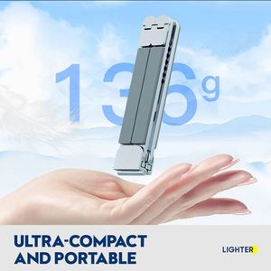Nouveau support portable pliable pour ordinateur portable, réglable en hauteur, en aluminium ergonomique, mini, pour ordinateurs de 10 à 15,6 pouces, pour la maison, le bureau, les étudiants - Product Image 5
