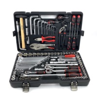 Ensemble d'outils de réparation automobile utilitaire de 87 pièces, kit de clés à douille, tournevis hexagonal, pince, kit de boîte à outils multifonctionnelle