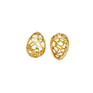 Geometric Teardrop <b>Stud</b> Earrings 18K Gold Plated <b>Titanium</b> Steel Party Jewelry for Women - Product Image 5