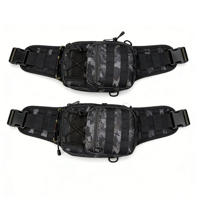 Tactical Small Sling Bag Running Admin Survival Tool Sport Phone Multi-Pocket Waterproof EDC MOLLE Shoulder Chest