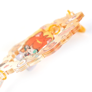 Vograce Custom Acrílico Stand Cartoon Design Transparente Impressão Acrílica Charme Grinalda Acrílica Dangling Shaker Keychain - Product Image 4