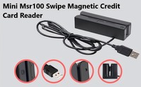 Lector de Tarjetas Magnéticas OEM MSR100 de 3 Pistas, Colector de Datos Hi/Lo, Lector de Tarjetas de Banda Magnética USB para Punto de Venta, Control de Acceso, Tarjetas de Identificación