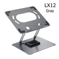 Support pour ordinateur portable en métal robuste, réglable, ergonomique, 360° °   Rehausseur de bureau rotatif en acier laminé à froid pour le bureau et la maison