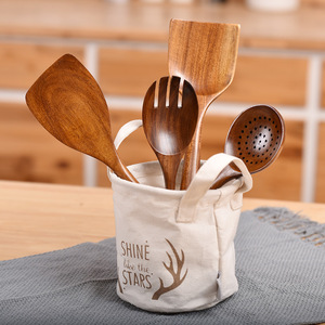Ensemble d'<span class=keywords><strong>ustensiles</strong></span> de cuisine <span class=keywords><strong>en</strong></span> <span class=keywords><strong>bambou</strong></span> naturel, 6 pièces, <span class=keywords><strong>ustensiles</strong></span> de cuisine <span class=keywords><strong>en</strong></span> bois - Product Image 4