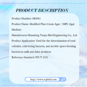 Agar de Recuento de Placas Modificado para Determinar el Número Total de Colonias, Aislamiento de Bacterias Aeróbicas que Forman Esporas, Resistentes al Frío, Leche/Producto Lácteo - Product Image 2