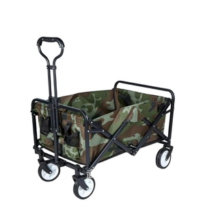 户外花园4轮实用沙滩手推车野营折叠手推车带橡胶轮 - Product Image 2