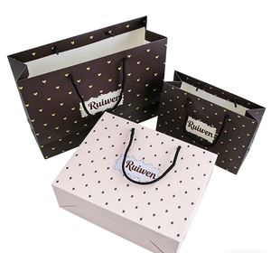 Sac fourre-tout personnalisé avec poignée pour cadeaux d'anniversaire et de mariage, sac en carton imprimé intégral avec poignée pour entreprises - Product Image 5
