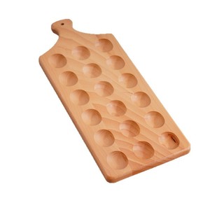 Wooden Egg Storage <b>Rack</b> 20 Holes Kitchen Egg Tray Display <b>Plate</b> For Hotel And Home Use - Product Image 4