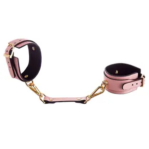 Fluor zierende Handschellen Funny Spot Leather Glow Nightclub Show Dekorative Armbänder Krawatten hände binden verstellbare Eisen ketten für Frauen