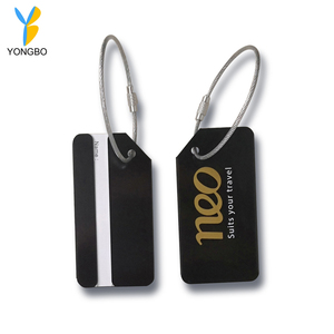 Étiquettes d'identification de bagage de voyage en alliage d'aluminium et métallique Étiquettes de nom de valise avec motif de lettres - Product Image 6