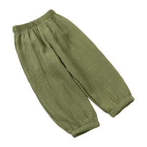 <span class=keywords><strong>Pantalon</strong></span> en <span class=keywords><strong>lin</strong></span> de coton pour enfants printemps été <span class=keywords><strong>pantalon</strong></span> mince enfants filles Bloomer Streetwear mode vêtements pantalons longs - Product Image 4