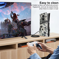 Camouflage für PS5 Pro Disc Digital Edition Schutzhülle ABS Hartplastik Frontplatte Seitenschale Ersatz-Game-Cover
