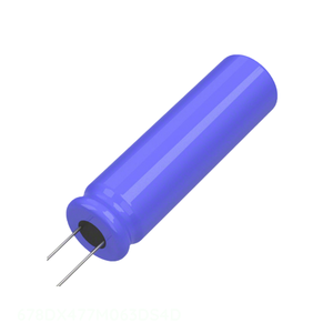 Distribuidor Autorizado, Condensador de Aluminio de 470 uF, 20%, 63V, Radial TH 678DX477M063DS4D, Condensador de Orificio Pasante - Product Image 1