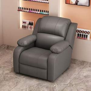 Sillón de Pedicura Multifuncional Gris para Manicura, Tatuajes y Masajes con Taburete y Bañera para Pies - Product Image 3