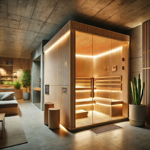 دش كهربائي حديث بمزيج من الشوكران للاستحمام في الهواء الطلق ساونا من خشب الأرز الأحمر الصديقتان - Product Image 4