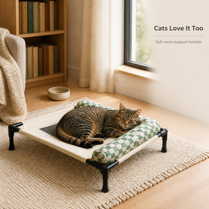 Lit surélevé pour animaux de compagnie en gros, avec cadre métallique en maille respirante, lit rafraîchissant pour chien, résistant à l'humidité, facile à nettoyer et lavable - Product Image 5