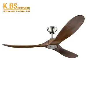 Hot Model Remote Control Decorative 60inch Silent Wooden Blade Large Ceiling Fan