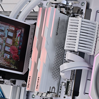 PC Gaming Desktop Kustom Putih Kelas Atas R7 9850X3D I9 14900K RTX 5080 5070Ti Layar Ganda Kaca Panoramic Komputer Gaming Win10