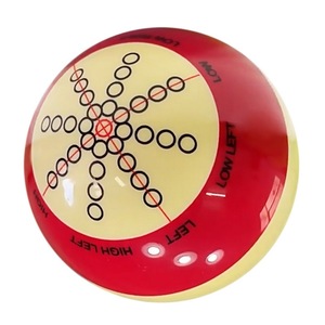 Bola de <span class=keywords><strong>billar</strong></span> de resina blanca y roja, artefacto de entrenamiento de práctica - Product Image 1