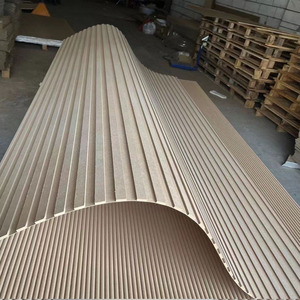 Panneaux muraux flexibles en apprêt blanc vague 3D Panneaux de pliage en <span class=keywords><strong>MDF</strong></span> Panneaux à motifs - Product Image 1