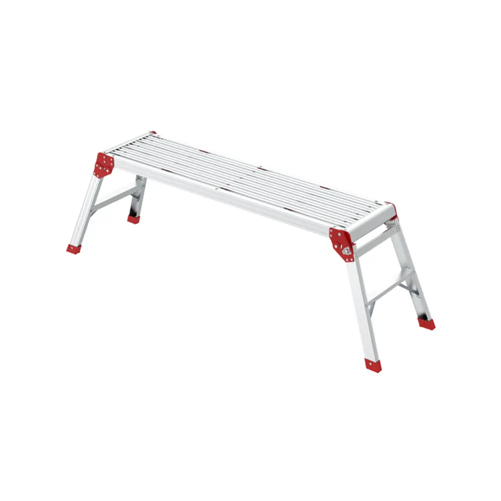 EN131 Multi-function work platform ladder 150kg max load Aluminum work platform with Extended Pedal