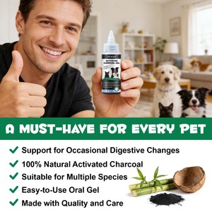 Oimmal Gel de <span class=keywords><strong>Charbon</strong></span> <span class=keywords><strong>Actif</strong></span> 100% Naturel à Haute Absorption <span class=keywords><strong>pour</strong></span> <span class=keywords><strong>Chiens</strong></span> et Chats - Product Image 6