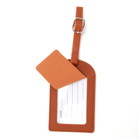 Etiqueta de Maleta Personalizada Minimalista de Cuero PU Cosido para el Control de Maletas en el Aeropuerto y Organización de Documentos de Viaje en Mochilas