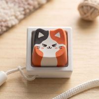 Cute Tiger-Style Cat Adorable Puppy Sublimation Keycaps-Stress-Relieving Compatible Small Mechanical Keyboards; Keycap