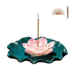 <span class=keywords><strong>Acheter</strong></span> Lotus Porte-Encens et Brûleur en Vrac Porcelaine Plaqué pour la Maison et le Bureau et Durable 110x110x35mm 1495661 - Product Image 4