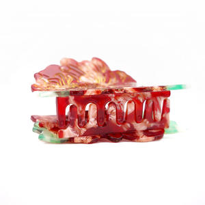 Barrette à cheveux en acétate laqué de style japonais et coréen, avec motifs floraux exquis, strass et paillettes, tendance et à la mode, unisexe - Product Image 4